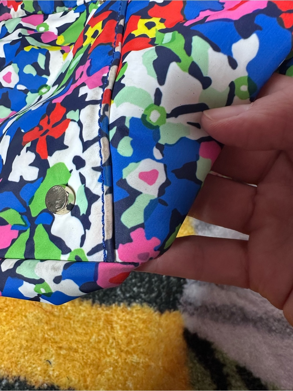 Kate Spade New York Nylon Navy Floral Full Bloom Drawstring Tote
Handbag purse - Picture 6 of 16